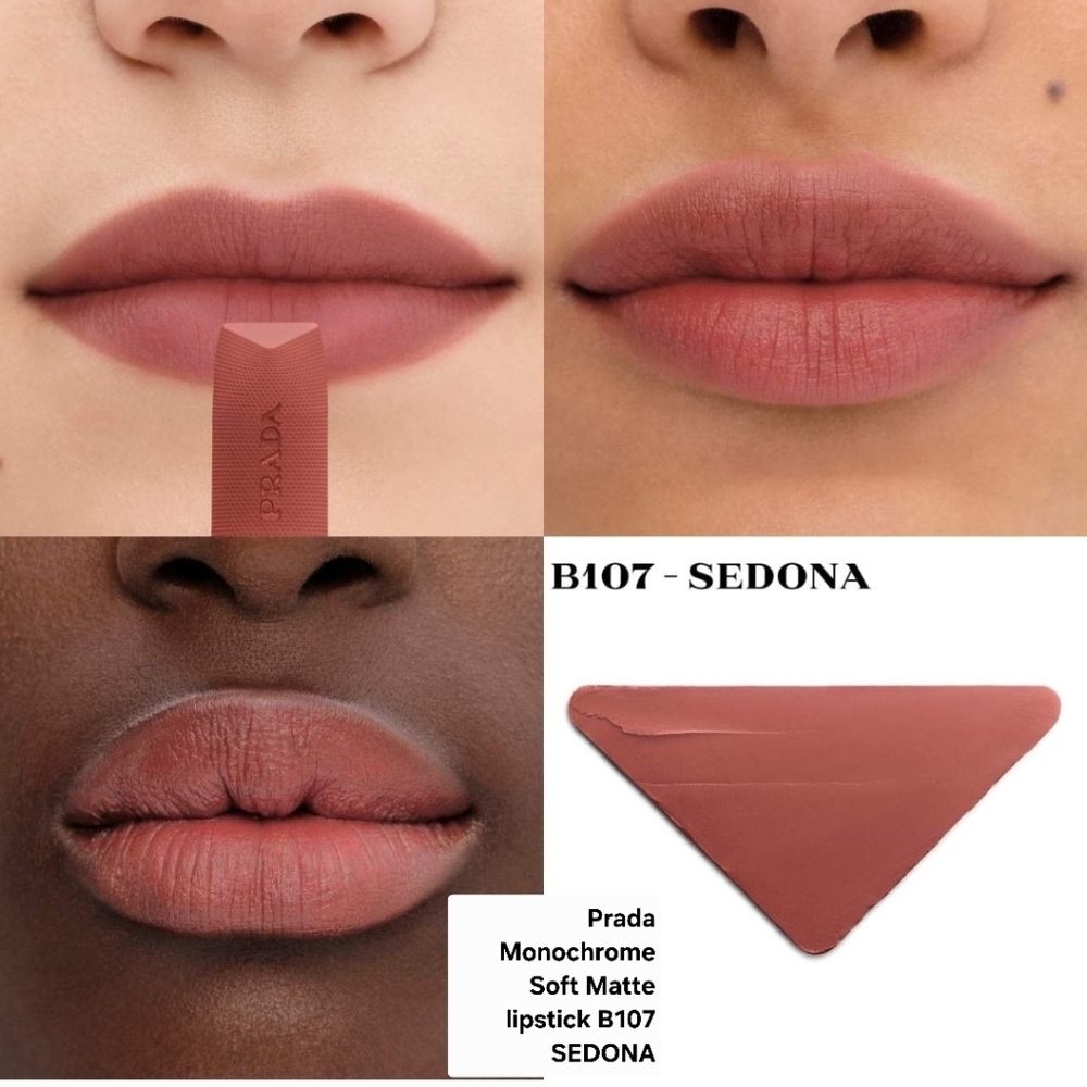 Prada Monochrome Soft Matte Lipstick B107 SEDONA. BNIB - Picture 2 of 9